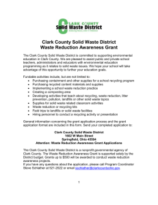 Application Guidelines - Clark County, Ohio, Solid Waste District