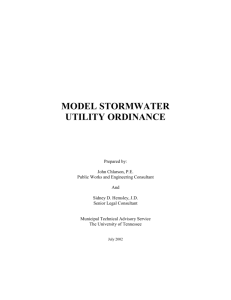 Model Stormwater Utility Ordinance - MTAS