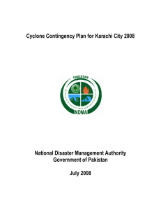 Cyclone Contingency Plan for Karachi City 2008