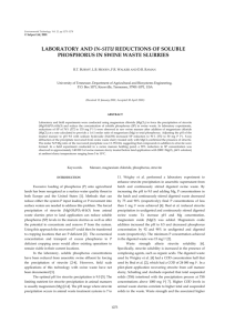 Laboratory and In-Situ Reductions of Soluble Phosphorus In Liquid