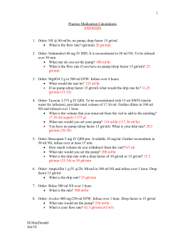 Chapter 8 Calculation of Basic IV Drip Rates -...Set