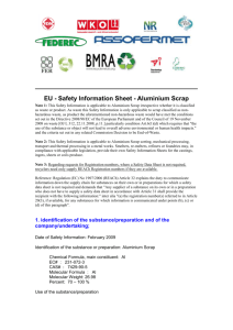 EU - Safety Data Sheet - Aluminium Scrap