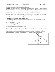 Conic Sections in Polar Coordinates