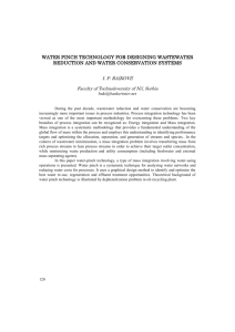 design of wastewater reduction and water conservation systems by