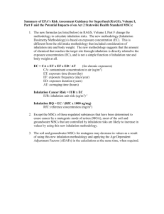 Summary of the Potential Impacts of EPA`s Risk Assessment