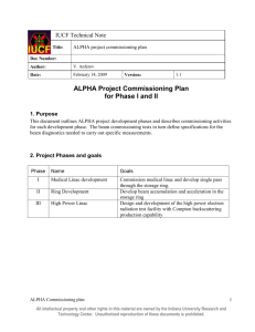 Commissioning Plan - Indiana University