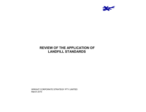 landfill standards - Department of the Environment