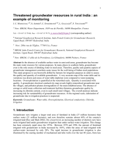 Effects on groundwater quality of the absence of waste water