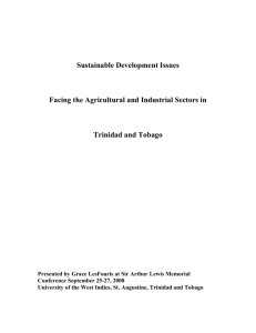 Sustainable Development Issues facing the Agricultural and