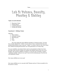 Volume and Density Lab 4