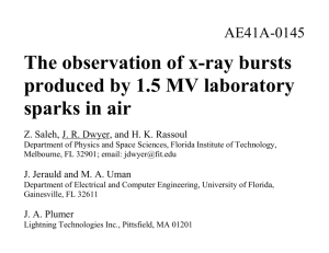 "The observation of x-ray bursts produced by 1.5 MV