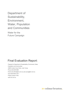 Water for Future Campaign Final Evaluation Report