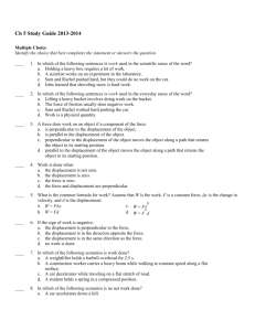 Ch 5 Study Guide 2013-2014 Multiple Choice Identify the choice that