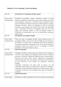 Bachelor of Arts Geography Course Description AGE 100