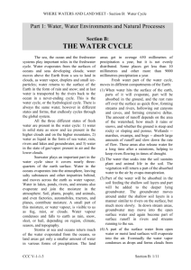 the water cycle - Climate of Coastal Cooperation