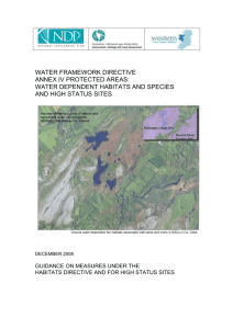 3.7. Ground water dependent habitats.