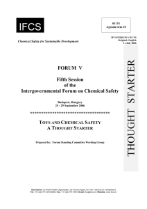 Toys and Chemical Safety - World Health Organization