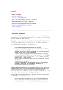 Land Use patterns in Australia - Department of the Environment