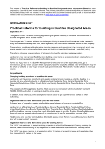Practical Reforms for Building in Bushfire Designated Areas