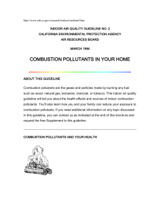 Combustion Pollutants In Your Home CARB