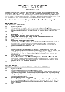 DIESEL PARTICULATES AND NOx EMISSIONS