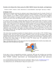 Pesticides in the Hudson River Basin analyzed by