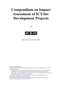 Compendium on Impact Assessment of ICT-for