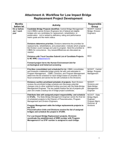 Attachment A: Workflow for Low Impact Bridge Replacement Project