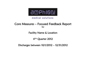 Core Measures – Focused Feedback Report