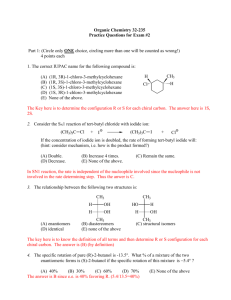 Organic Chemistry 32-235