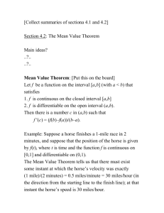 The Mean Value Theorem.