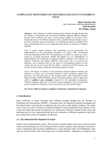 COMPLIANCE MONITORING OF INDSUTRAIL EFFLUENT