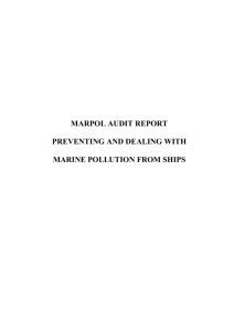 marpol audit report. preventing and dealing with marine pollution