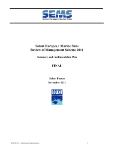 SOLENT EUROPEAN MARINE SITES MANAGEMENT GROUP (SEMSMG)