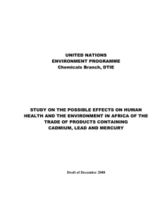 study on the possible effects on human health and the environment