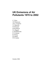 UK Emissions of Air Pollutants 1970 to 1996 - UK-Air