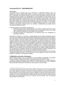 Groundwater levels - Food and Agriculture Organization of the