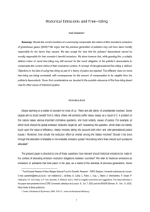 Historical Emissions and Free Riding