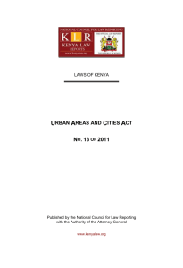 Urban Areas and Cities Act