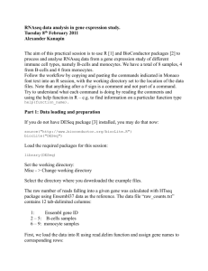 RNAseq data analysis in gene expression study. Tuesday 8th