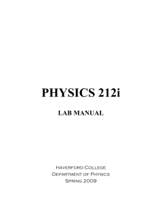 PHYSICS 212i - Haverford College