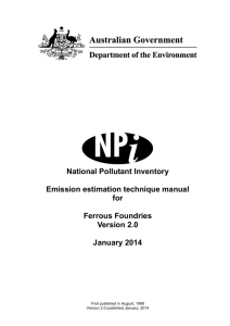 Emission Estimation Technique Manual for Ferrous Foundries