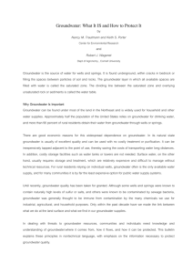 Groundwater - Geological Sciences, CMU