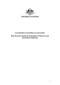 Best Practice Guide to Evaluation of Science and Innovation Initiatives