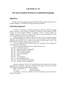 L10 The use of sistem functions