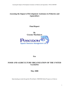 Assessing the Impact of Development Assistance in Fisheries and