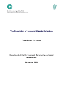 The Regulation of Household Waste Collection