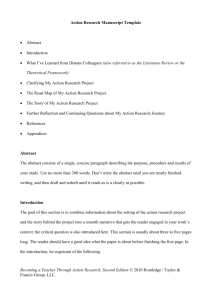 Action Research Writing Template