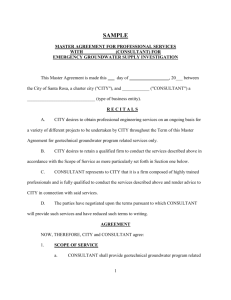 Groundwater Program Draft MPSA