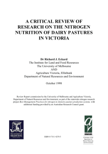 A Critical Review of Research on the Nitrogen Nutrition of Dairy